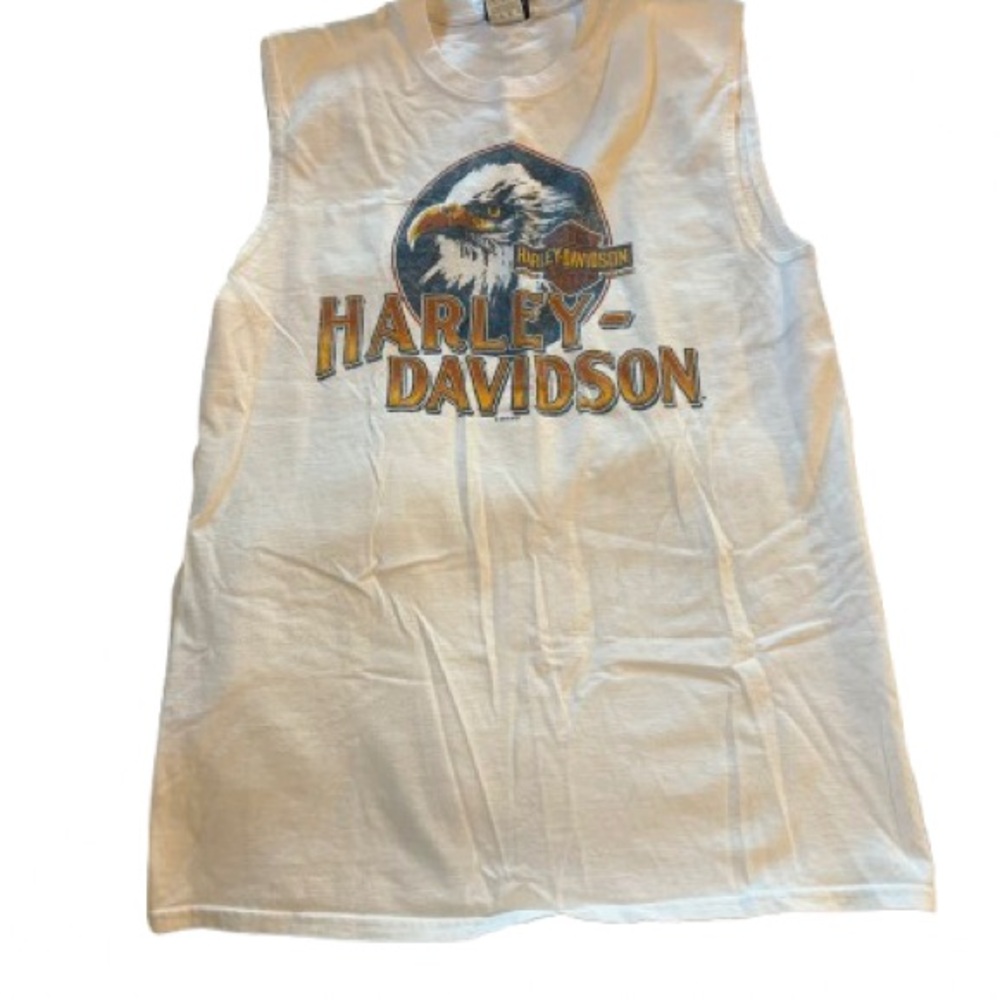Harley-Davidson White muscle tee